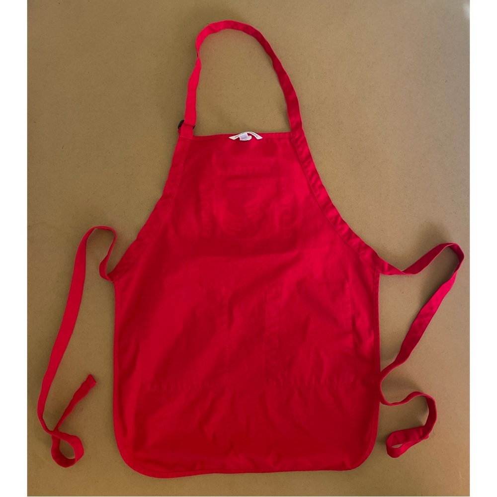Red Artisan Old Town Art Studios Apron with Pockets - Picture 7 of 9